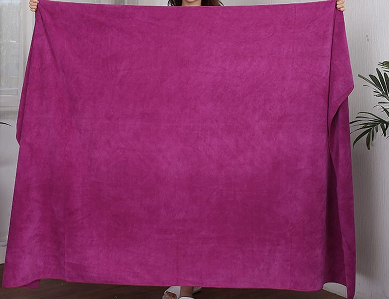MYLSMPLE Microfiber Luxury Bath Sheet Extra Large Bath Towel Fast Drying Beach Towel (36 Inch X 72 Inch, Purple) - Image 2